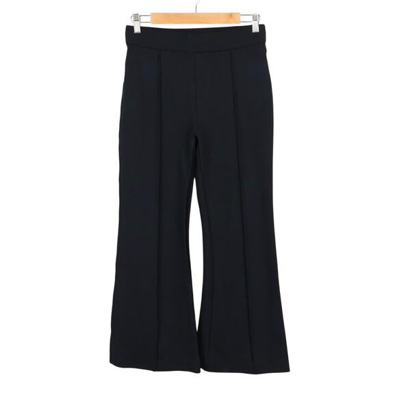 Spanx Supersmooth Perfect Fit Ponte Wide Leg Cropped Flare Pant Black Medium - Picture 1 of 8